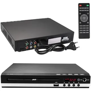 Youyijia DVD-Player für TV mit HDMI AV Ausgang USB Eingang und Fehlerkorrektur 1080P Upscaling PAL NTSC-System DVD CD-Player