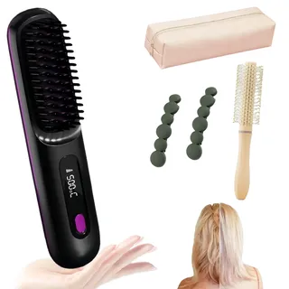 Cefryna Kurzhaar Pro, Cefryna Stylingbürste Für Kurze Haare, Styling-Bürste Mit Neuen 3px-Keramik-Borsten, 4000mah, Für Schnelles, Präzises Styling Ohne Ziehen, Verrenkungen Oder Frust(Schwarz)