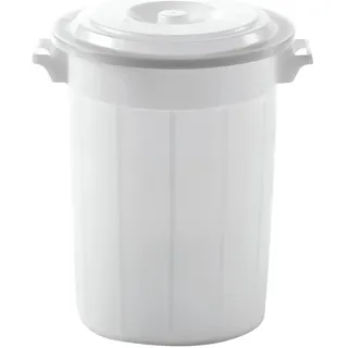 Kerbl 3210249 Futtertonne weiß, mit Deckel 70ltr,