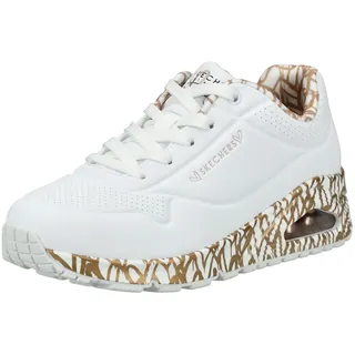 Damen white durabuck/rose gold print trim 38