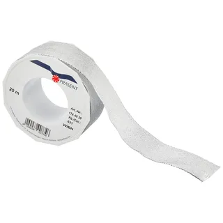 Präsent Geschenkband Polyester Silber 40 mm x 20 m