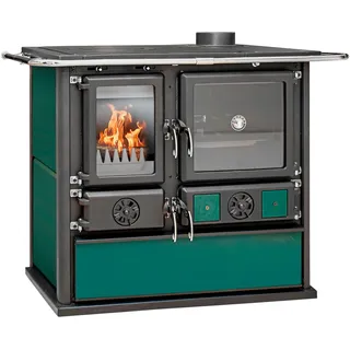 None Festbrennstoffherd "Heathus Küchenofen »Cook Premium« Green Pepper", schwarz, Kaminöfen, Ofenherd zum Heizen, Kochen & Backen