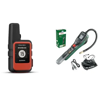 Garmin inReach Mini 2 Satelliten-Kommunikationsgerät Wandern GPS & Bosch Home and Garden Bosch elektrische Fahrradpumpe/Luftpumpe Mini Kompressor EasyPump (3