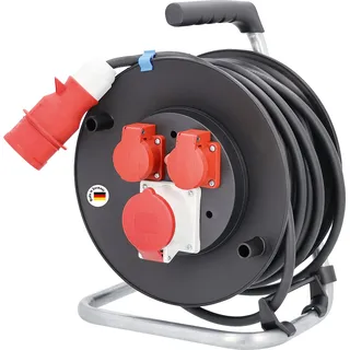 as - Schwabe AS Schwabe 10155 Kabeltrommel mit Gummileitung, 25 m