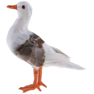 Tenlacum Realistische Feathered Möwe Vögel Skulptur für Haus, Garten, Strand, Meer, nautisches Thema, Raumdekoration – sehr realistisch