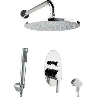 PaulGurkes Dusch Komplett Set Unterputz Regendusche oval Luxus Brauseset