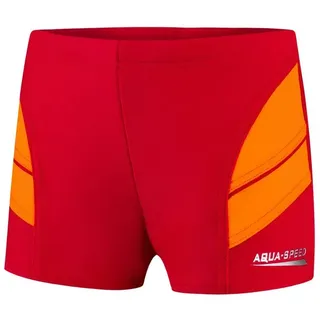 Aqua Speed Badehose Eng anliegende Badepants 116 cm Bewegungsfreiheit & Komfort (Formbeständiges Gewebe für langanhaltenden Tragekomfort) Sportliche Passform für optimale Leistung im Wasser rot 116 cm