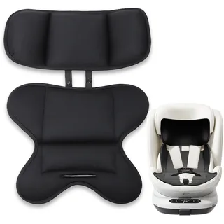 Twievo Autositzeinlage für Neugeborene, Autositzeinlage und Kopfstützkissen, kompatibel mit Doona Autositz-Kinderwagen, Kinderwagenkissen, Aufprallschutz (Schwarz)