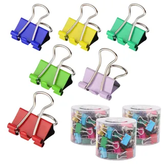 180 Stück Foldback Klammern Bunt 15mm, Binder Clips, Foldbackklammer Klein Mini Papierklammern Büroklammern Metall Binder Clips Vielzweckklammern Dokumenten Clips für Briefpapier Papier, Bürobedarf