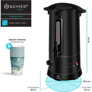 Kesser Glühweinkessel 10 l Schwarz