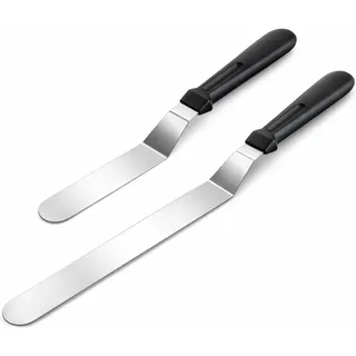 Bruislard Winkelpalette Tortenspachtel, Edelstahl Winkelpalette Torte (10 Zoll&12 Zoll)