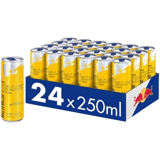 Red Bull Energy Drink Yellow Edition - 24er Palette Dosen Getränke mit Tropical-Geschmack, EINWEG (24 x 250 ml)