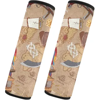 Alter Piraten Schatz Karte Muster Auto Zubehör Sicherheitsgurt Abdeckung Sicherheitsgurt Pads Erwachsene