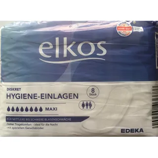 elkos Hygiene-Einlagen Maxi 8 Stück Packung 6er Pack (8x6)