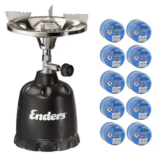 Enders Kartuschen Gaskocher Olymp 6510 inkl. 12x Butangas-Stechkartusche 190g