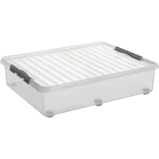 mit Rollen 60 Liter transparent,