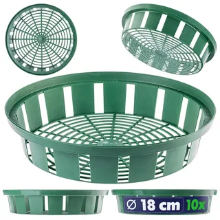 Kadax Pflanzkorb für Blumenzwiebeln, 18 cm, rund, 10 Stück