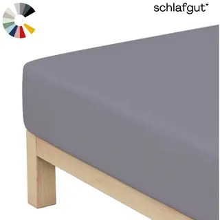 schlafgut Basic Mako-Jersey 90 x 190 - 100 x 200 cm grafit