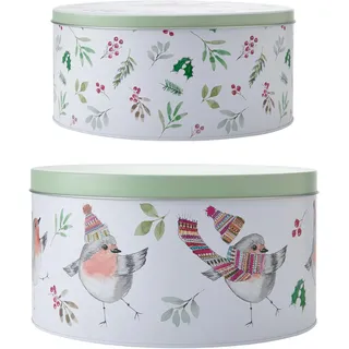 MIKASA TipperleyHill Keksdosen-Set, Motiv Rotkehlchen, 22 x 10 cm/25 x 13 cm, mit Etikett