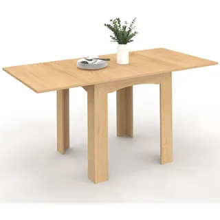 IDMarket - Ausziehbarer Esstisch Rechteck DONA 4-8 Personen Buche 80-160cm