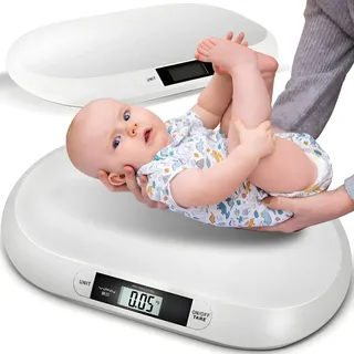 Babywaage Digital Kinderwaage bis 20kg Stillwaage Säuglingswaage Neugeborene Digitalwaage Baby Flach Waage Tierwaage LCD Display Stubenwagen Retoo