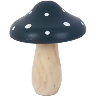 Trendline Deko Holz Pilz dunkelgrau 11 x 13,5 cm