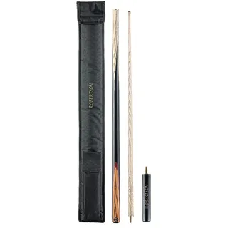 Robertson Snookerqueue, R-3, Profi Snooker Cue 2-teilig mit Verlängerung, Eschenholz, 9 mm Tip, Naturholzdekor, im Set mit Koffer oderTasche