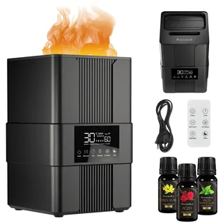 GESCHENK Großer Duft-Luftbefeuchter für ätherische Öle FEUEREFFEKT