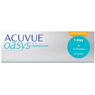 Acuvue Johnson & Johnson Acuvue Oasys 1-Day for Astigmatism (30er Packung) Tageslinsen -7 dpt, Zyl. -1,25, Achse 100 ° & BC 8.5) mit UV-Schutz