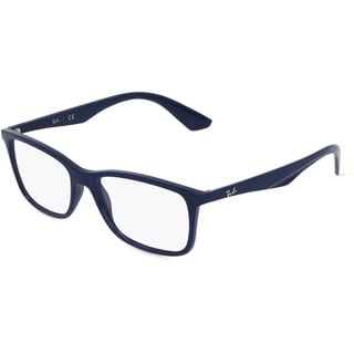 Ray-Ban RX7047 Herren-Brille inkl. Gläser Vollrand Eckig Kunststoff-Gestell 56mm/17mm/145mm, blau