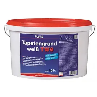 Pufas Tapetengrund weiß matt 10 l