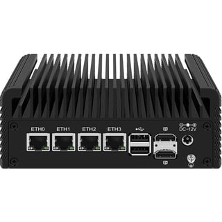 HUNSN Micro Firewall Appliance, Mini PC, VPN, Router PC, Intel Core I3 N305, RJ43, 4 x 2.5GbE I226-V, 2 x HDMI, DP, TF, Type-C, Barebone, NO RAM, NO Storage, NO System