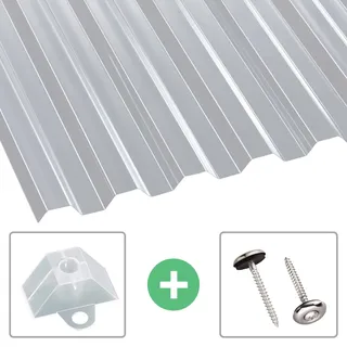 Scobalit PET Wellplatten klar Trapez 70/18 1,1 mm 2 m 