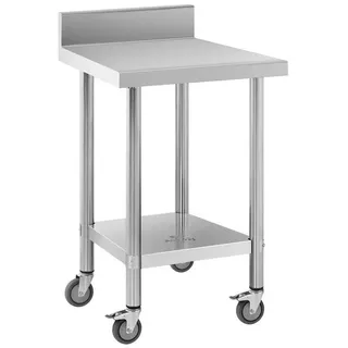 Royal Catering Edelstahltisch mit Rollen 60 x 60 cm