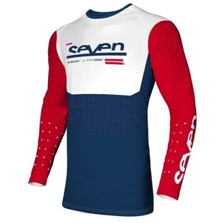 Seven Vox Aperture Langarm-trikot - Red / Navy - 3XL