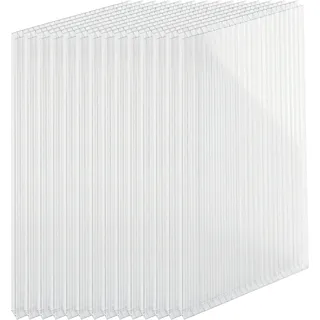 Relaxdays Doppelstegplatten Set, 4mm, Transparent