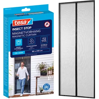 Tesa Insect Stop Magnetvorhang 90 x 210 cm Anthrazit