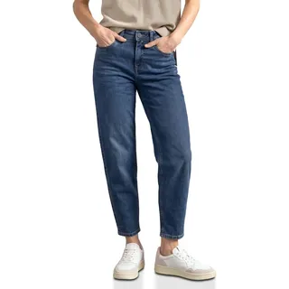 STREET ONE High Waist Barrel Leg Blau 26/28