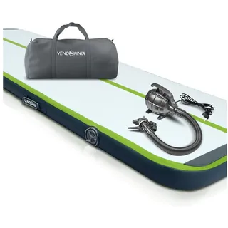VENDOMNIA Gymnastikmatte AIRTRACK - Fitness Sport 1/2/3/4/5/6/7/8m Farbwahl (elektrische Luftpumpe aufblasbar PVC Dicke:10/20cm), Tumbling Tracking Gymnastik Yoga Air Track Matte grün 300x100x20cm