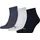 Socken Quarter Plain 3P 3 Paar Blau 43-46
