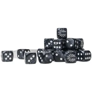 Para Bellum PBW6567 - Conquest Logo on Dark Grey Marbled Dice - 24 per pack