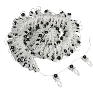 YoumiAi SFOLD Elektrische S-förmige Vorhanghaken mit 6 cm/8 cm Abstand, schlangenförmiger Wellentyp (1 m Haken - 8 cm)