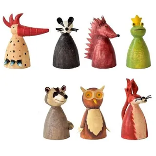 ETC Zaunhocker Bauerhoftiere Hahn/Katze/Igel/Frosch/Dachs/Eule/Eichhörnchen Metall bemalt Verschiedene Motive Preis für 1 Stück