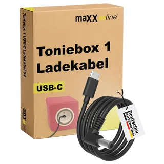 maxx.onLine Toniebox 1 Ladekabel 1m USB-C, Ersatz für original Tonie Ladestation, KFZ Auto Kabel, USB-Ladekabel Auto, Tonies Box Zubehör, Musikbox Akku mit Powerbank Laden