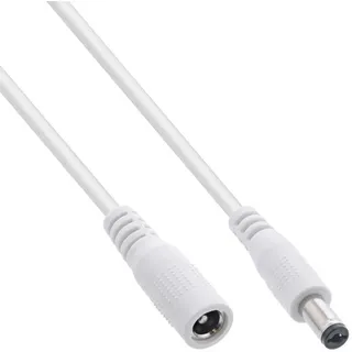 InLine DC Verlängerungskabel Stecker/Buchse 5,5x2,1mm 5 m Weiß