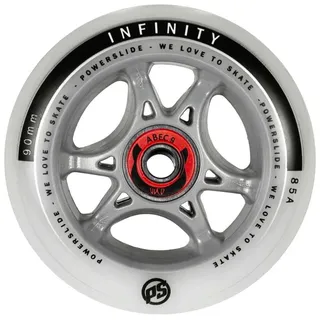 Powerslide Infinity 90 RTR Abec9/spacer Schlittschuhrollen 4 Einheiten - Silver / Grey - 90 mm