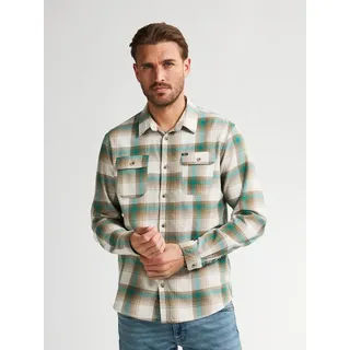 Petrol Industries Langarmhemd Kariertes Hemd Fox River grün M