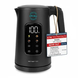 EMERIO Wasserkocher 1,7 l Schwarz