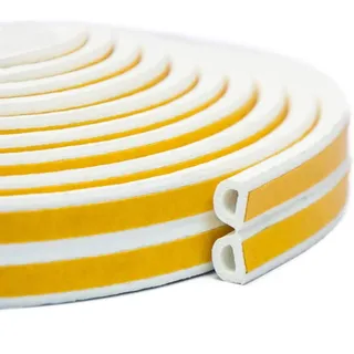 Dichtungsband für Türen Fenster, Türdichtung Selbstklebendes Fensterdichtung Dichtungsstreifen Gummi Schaum Siegel Streifen Schalldämmung Weiß