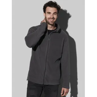 Stedman Active Fleece Jacket for Men Grau Polyester Small Herren,